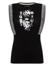 SASS & BIDE DESIGNER KARAOKE SONG TEE TANK TOP T-SHIRT VINTAGE