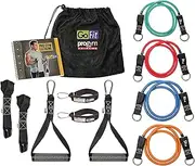 GoFit ProGym Extreme – Portable Home Gym Set with Resistance Tubes, Handles, Ankle Straps, Door Anchors