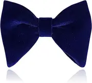 [Mantieqingway] Velvet Bow Ties for Men Adjustable Oversized Pre-tie Bowtie Cufflink Pock Square Set Tuxedo Big Bowties