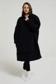 Snug Womens Borg Lined Hooded Blanket
