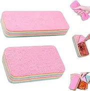 2/4Packs Multilayered Microfiber Cleaning Sponge, 12 Layers Tearable Magic Microfiber Rag, Kitchen Non-Stick Oil Reusable Dishcloths (2)