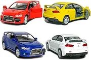 KiNSMART 2008 Mitsubishi Lancer Evolution X 1:36 Scale 5" SetOf4