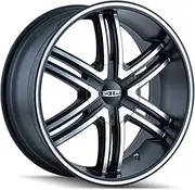 DIP Hack D98 Matte Black Wheel with Machined Face/Ring (24x9.5"/5x115mm)