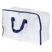Storage Bags, Medium Foldable Clothes Organizer Tote Bag, Navy Blue