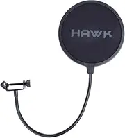 HAWK PROAUDIO PS01 Pop Filter for Vocal Recording/Streaming, 6.25 Inch (Black)