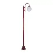 Lisbon Post Light Down Bracket H2280mm W250mm Burgundy Aluminium - 15784