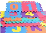 Kid's Toy Puzzle Exercise Play Mat with EVA Foam Interlocking Tiles Alphabet