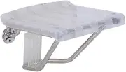 FFSPIIO Foldable Wall Mounted Plastic Shower Chair, for Bathing Showering Elderly Disabled Bath Bench Folding Bathroom Stools Shower Chair