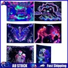 AU UV Reactive Skull Blacklight Tapestry Convenient Skeleton Wall Tapestry Usefu