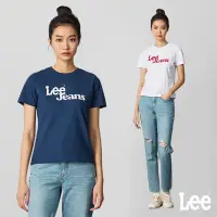 在飛比找Yahoo奇摩購物中心優惠-Lee 女款 Lee Jeans文字印花短袖圓領T 兩色