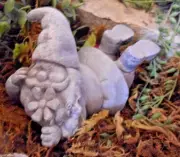 Latex gnome elf mold feet up plaster cement mould 4" x 3" x 2.25"