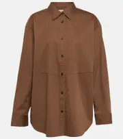 [CO] CO Oversized cotton and silk shirt AU 10 brown