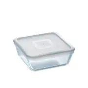 Pyrex Cook & Freeze Square Glass Storage 800mL White
