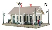 N Scale - Dansbury Station - LED LIGHT - FACTORY BUILT- WOO-BR4928