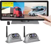CAIVIDEO RV Wireless Backup Cameras with 10.26 inch Touch Monitor for Car Truck