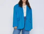 NASTY GAL Plus Size Wool Blazer/Coat Size 16 NWT