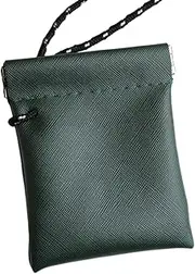 [kokiya] Hanging Neck Pouch Earphone Carrying Pouch Wallet Portable Container Earbud Bag Travel Neck Pouch for Outdoor Travel Hiking
