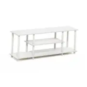 Turn-N-Tube No Tools 3D 3-Tier Entertainment TV 3-Tier Round Tube White/White