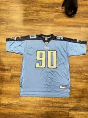Jevon Kearse Tennessee Titans Jersey L Reebok Blue Football Uniform gators VTG