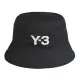 【Y-3 山本耀司】Y-3刺繡珍珠白字LOGO帆布漁夫帽(黑)