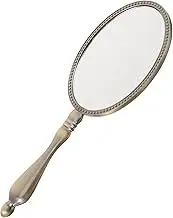 Vintage Handheld Makeup Mirror Decorative Cosmetic Mirror for Women Portable and Lightweight Travel Vanity Mirror with Comfortable Grip Reflection for Quick