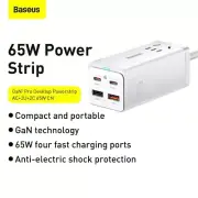 Baseus GaN 65W Desktop Charger Quick Charge PD Type C USB Desktop Power Adapter