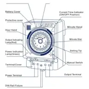 TB35 Analog Timer Switch with Capacity for Incandescent Lamps and Motors