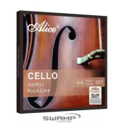 Alice AWR31 4/4 Cello String Set - Medium Tension Braided Steel Rope Core