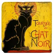 Studio Vertu, Tournée du Chat Noir de Rodolphe Salis Botticino Marble Trivet