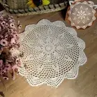 Vintage Round Tablecloth Dining Table Cloth Mat Crochet Doilies Wedding Decor