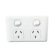 G.E.P. Double Power Point - GPO - 10A - SAA - Nickle Plated