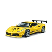 Bburago Licensed 1:24 Ferrari 488 Challenge #25 Yellow With Blue Stripes "Ferrari Racing"