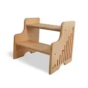 Step Stool, USA Grown Solid Hardwood Oak, Wooden Step Stool for Adults Kids