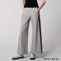 在飛比找momo購物網優惠-【MOMA】休閒棉質百搭寬褲(灰色)