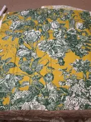 VTG Cyrus Clark "Flanders" Upholstery Fabric Lot 6 18” Squares Crafting + 1 36”