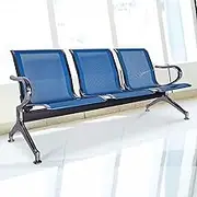 lylunnamsp 3-Seat Waiting Room Chairs - Airport Reception Chairs Waiting Room Bench Reception Bench Lobby Bench Seating for Office Business Bank Hospital, Blue