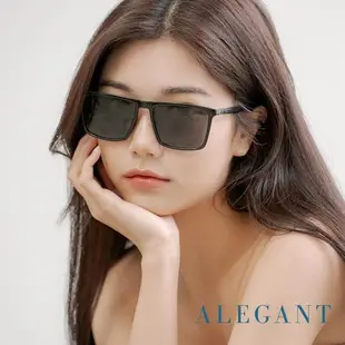 【ALEGANT】潮流時尚膠捲黑TR90彈簧鏡腳寶麗來偏光墨鏡│UV400太陽眼鏡│暗室的記憶剪影