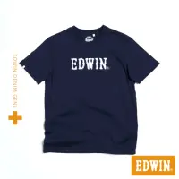 在飛比找momo購物網優惠-【EDWIN】女裝 PLUS+ 斑駁LOGO短袖T恤(丈青色