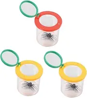 3Pcs Magnifier Box for Outdoor Bug Observation Educational Insect Viewer for Nature Exploration Colors Encourages Scientific Curiosity and Hands Learning