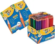 BIC Kids Evolution ECOlutions Colouring Pencils - Assorted Colours, Classpack of 288 Coloured Pencils Set