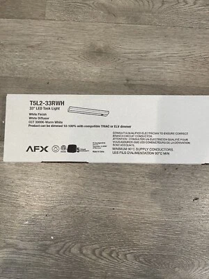 33" LED Task Light - AFX T5L2-33RWH- White Finish, White Diffuser, CCT 3000K