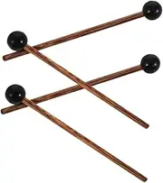 Parliky 2 Pairs Durable Drumsticks for Steel Tongue Drum Lightweight Percussion Sticks for Stage Performance for Musicians the Go