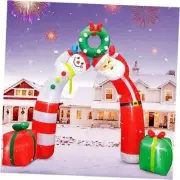 8FT Christmas Inflatables Archway, Santa Claus and Snowman Christmas Arch