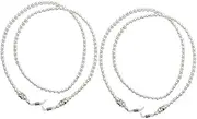 [LIFKOME] 2Pcs Retro Pearl Glasses Chain Stylish Eyeglasses Accessory for Secure Sunglasses Hanging Beaded Strap Durable and Comfortable Design for Everyday Use