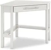 [Signature Design by Ashley] Grannen Modern Home Office Corner Desk with 1 Drawer, White