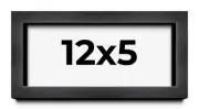 12x5 Shadow Box Frame Grey Charcoal Black | 0.875 Inches Deep | Wood Shadowbox D