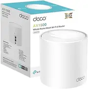 TP-Link Deco X10(1-Pack), AX1500 Mbps, Coverage up to 190 m², Connectivity up to 120 Devices, Gigabit Port, Easy Installation with Mobile App, AI-Powered Wi-Fi 6 Mesh System