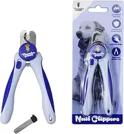 Thunderpaws Dog Nail Clippers (Small/Medium) with Nail File (Blue)…
