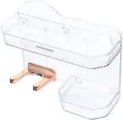 ASAKKURA Bathroom Self Adhesive Wall Rack with Blow Dryer Hook Stylish Punch Storage Shelf for Bathroom Supplies Easy to Clean and Remove Space Saving Design