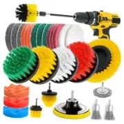 Piece Drill Brush Attachments Set, Scrub Pads & Sponge & Wire Brush for 30